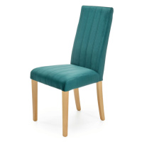 Jídelní židle DIAGU 3 dub medový/tmavě zelená