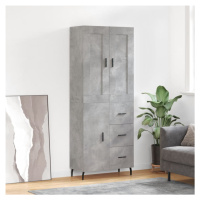 vidaXL Skříň highboard betonově šedá 69,5x34x180 cm kompozitní dřevo