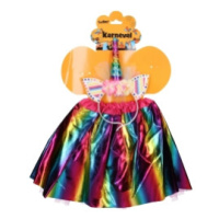 Set karneval sukýnka s čelenkou - jednorožec barevný