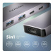 AXAGON HMC-5H60, USB 5Gbps hub, porty 2x USB-A, 1x USB-C, HDMI 4k/60, PD 100W, kabel USB-C 15cm