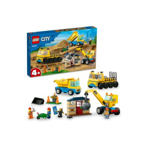 Vozidla ze stavby a demoliční koule - Lego City (60391)