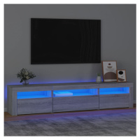 vidaXL TV skříňka s LED osvětlením šedá sonoma 195x35x40 cm