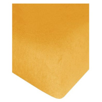 4sleep froté prostěradlo s gumičkou, 60 × 120 - 07 Žluto ×oranžová