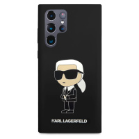 Karl Lagerfeld Liquid Silicone Ikonik NFT kryt Samsung Galaxy S23 Ultra černý
