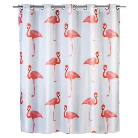 Sprchový závěs s protiplísňovou povrchovou úpravou Wenko Flamingo, 180 x 200 cm