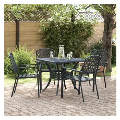 vidaXL Zahradní křeslo 4 pcs Antracit 56 x 65 x 89 cm Ocel