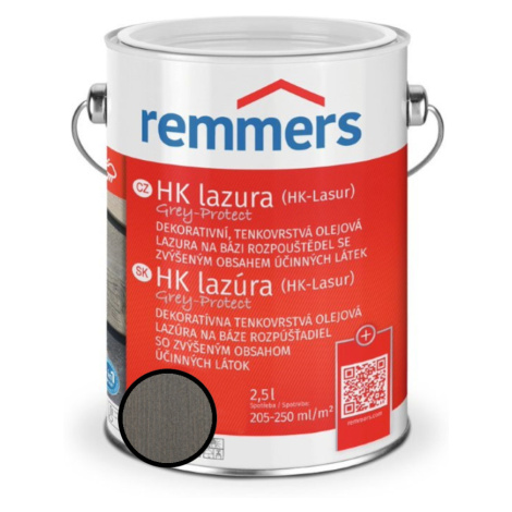 Lazura tenkovrstvá HK Lazura Grey Protect grafitová, 0,75 l REMMERS