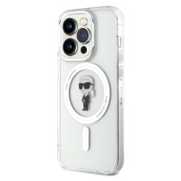 Zadní kryt Karl Lagerfeld IML Ikonik MagSafe pro Apple iPhone 15 Pro, transparentní