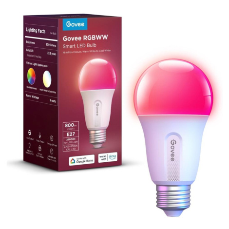 Govee Govee - LED RGBWW Stmívatelná žárovka Smart E27/9W/230V 2700-6500K Wi-Fi