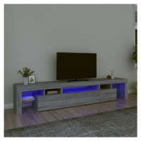 vidaXL TV skříňka s LED osvětlením šedá sonoma 215x36,5x40 cm