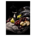 Fotografie artistic still life with fruits and, Leonid Sneg, (30 x 40 cm)