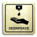 Accept Piktogram "dezinfekce IV" (80 × 80 mm) (zlatá tabulka - černý tisk)