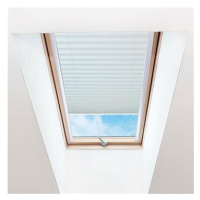 FOA Roleta Plisé na střešní okna, béžová žíhaná, P 3-7952, bílý profil, š 50 cm, v 101,2 cm