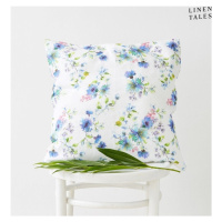Lněný povlak na polštář 45x45 cm White Flowers – Linen Tales