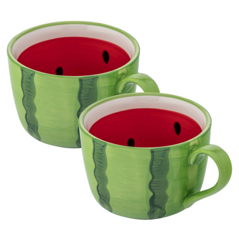 Altom Sada keramických jumbo hrnků Tropicana meloun 470 ml, 2 ks