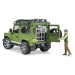 Bruder 02587 Land Rover Defender, figurka myslivce a psa