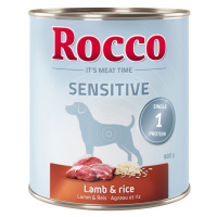 Rocco Sensitive, 24 x 800 g - 20 + 4 zdarma! - Jehněčí & rýže