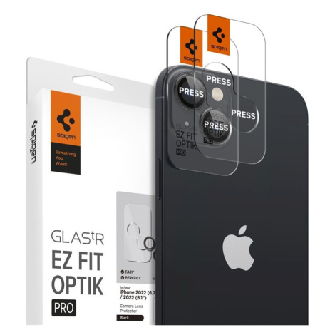 Spigen Glass tR EZ Fit Optik Pro 2 Pack tvrzené sklo na fotoaparát iPhone 15/15 Plus/14/14 Plus 