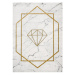 Dywany Łuszczów Kusový koberec Emerald diamant 1019 cream and gold - 140x190 cm