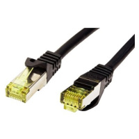 OEM S/FTP patchkabel Cat 7, s konektory RJ45, LSOH, 10m, černý