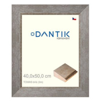 DANTIK rámeček 40 × 50, TOMAS bílý velký sklo čiré