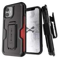 Kryt Ghostek Iron Armor3 Black Rugged Case + Holster for Apple iPhone 12 Mini