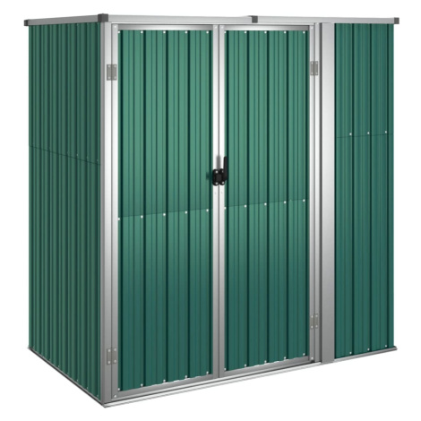 vidaXL Zahradní kůlna na nářadí zelená 161x89x161 cm pozinkovaná ocel