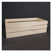 AMADEA Dřevěná bedýnka z masivního dřeva, 50x24x15 cm
