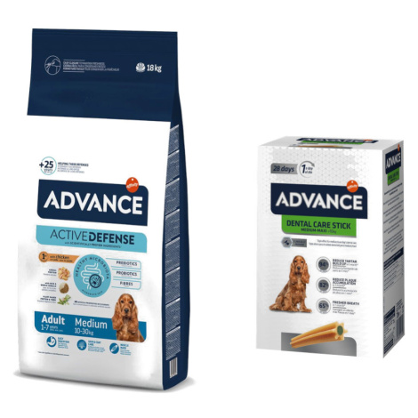 Advance + Dental Care Stick Medium/Maxi - 720 g zdarma - Medium Adult 18 kg + Dental Care Stick  Affinity Advance Veterinary Diets