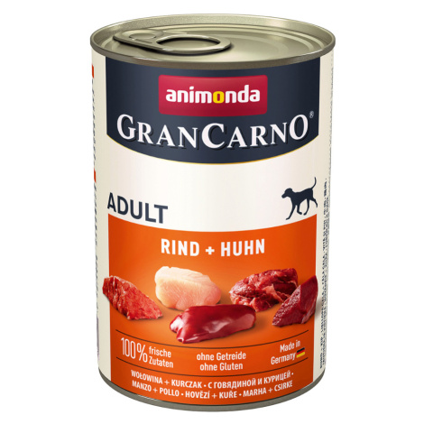 Animonda GranCarno Original 12 x 400 g výhodné balení - hovězí a kuřecí