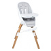 BabyGo Jídelní židlička CAROU 360° White