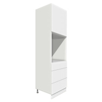 ArtExt Kuchyňská skříňka vysoká pro vestavnou troubu SILVER | D14RU 3M Barva korpusu: Bílá
