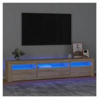 vidaXL TV skříňka s LED osvětlením dub sonoma 195 x 35 x 40 cm