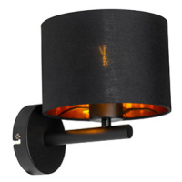 Moderní nástěnná lampa černá se zlatem - VT 1
