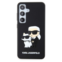 Zadní kryt Karl Lagerfeld 3D Rubber Karl and Choupette pro Samsung Galaxy S24, black