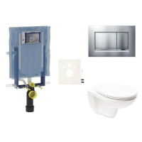 Cenově zvýhodněný závěsný WC set Geberit do lehkých stěn / předstěnová montáž+ WC Vitra Normus S