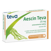 Aescin Teva, 20 mg, 30 enterosolventních tablet