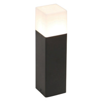 Stojící venkovní lampa černá s opálově bílým odstínem 30 cm - Dánsko