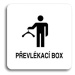 Accept Piktogram "převlékací box II" (80 × 80 mm) (bílá tabulka - černý tisk bez rámečku)