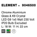 NOVA LUCE nástěnné svítidlo ELEMENT chromovaný hliník sklo a K9 křišťál G9 1x5W 230V IP20 bez žá