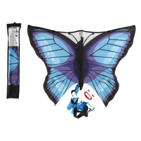Drak létající motýl nylon 100x70cm v látkovém sáčku 11x58x2cm Teddies