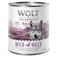 Wolf of Wilderness Adult 6 x 800 g - Wild Hills - kachní