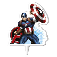 Dekora dortová svíčka - Capitan America - Avengers  - 1ks