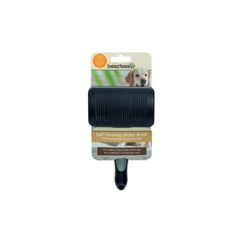 Beeztees Samočisticí kartáč pro psy velký Černá/šedá 19x10,5x5cm