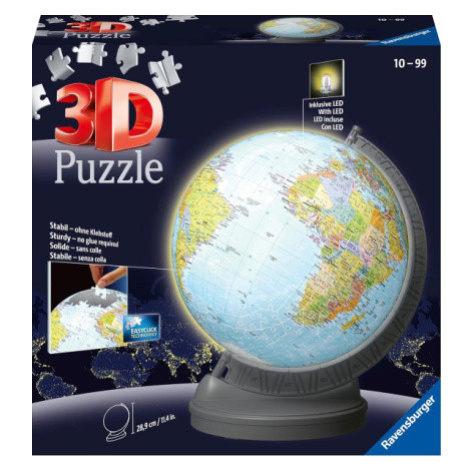 RAVENSBURGER 3D Puzzleball Svítící Globus (Zeměkoule) 548 dílků 155218