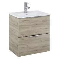 German Koupelnová skřínka s umyvadlem Street Plus / 50,4 x 53 x 34,4 cm / stříbrný dub