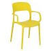 ArtD Jídelní židle Flexi s opěrkami Barva: Žlutá