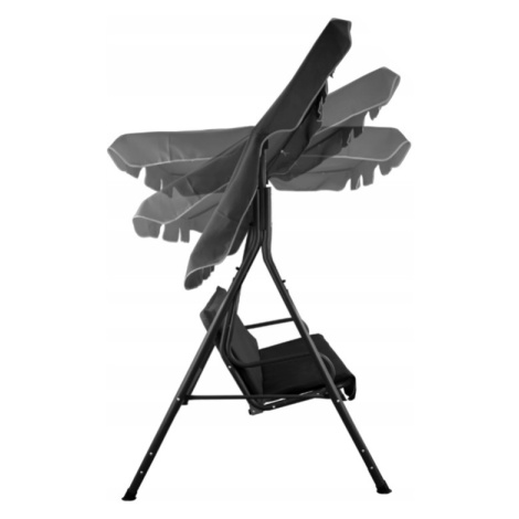 Aga Zahradní houpačka 170x118x153 cm Černá