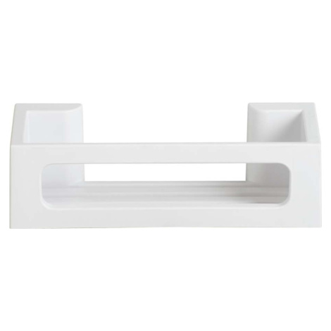 Matně bílá plastová koupelnová polička bez vrtání Turbo-loc Bralia – Wenko