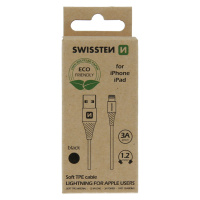 Datový kabel Swissten USB/Lightning, 1,2M, černá